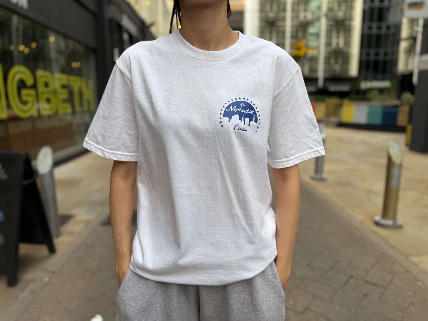 Mockingbird/BAM! BAM! unisex white t-shirt