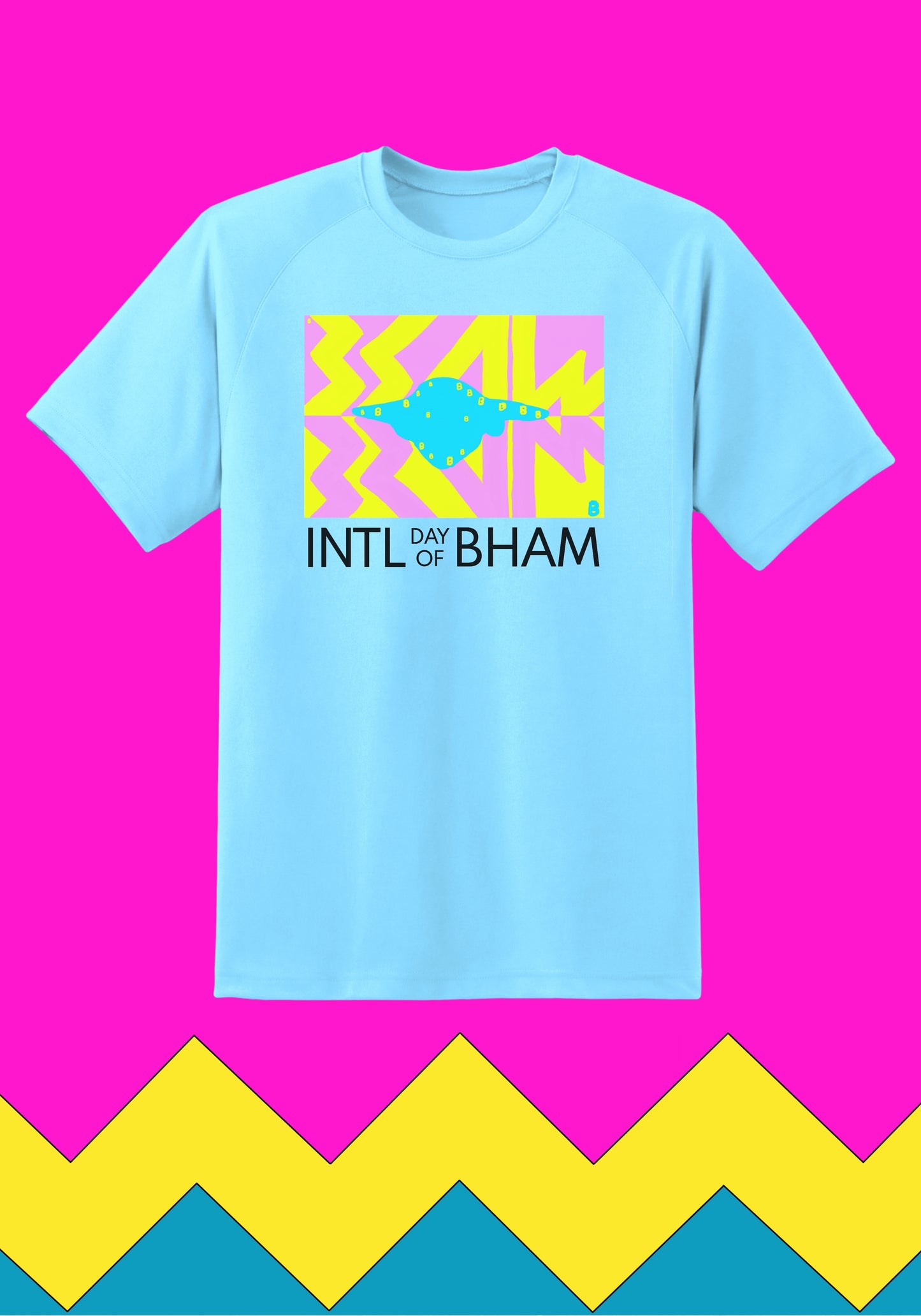 International Day of Birmingham FLAG blue t-shirt