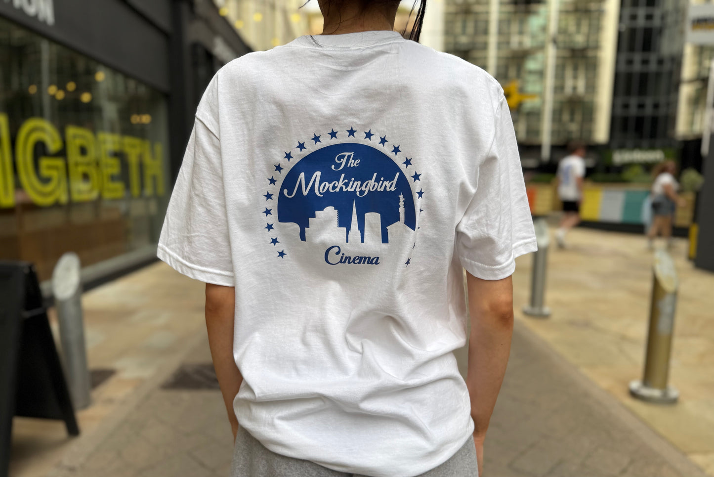 Mockingbird/BAM! BAM! unisex white t-shirt