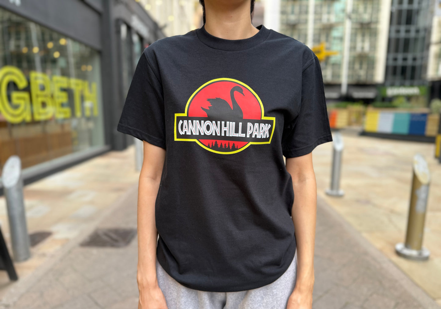 CANNON HILL PARK unisex black t-shirt