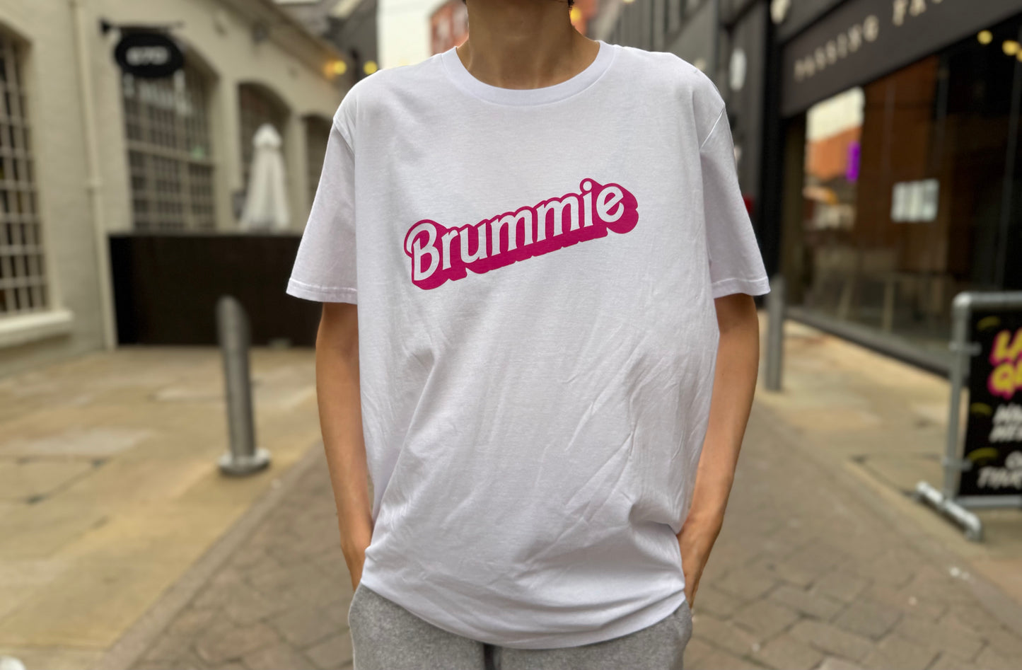 BRUMMIE unisex white t-shirt