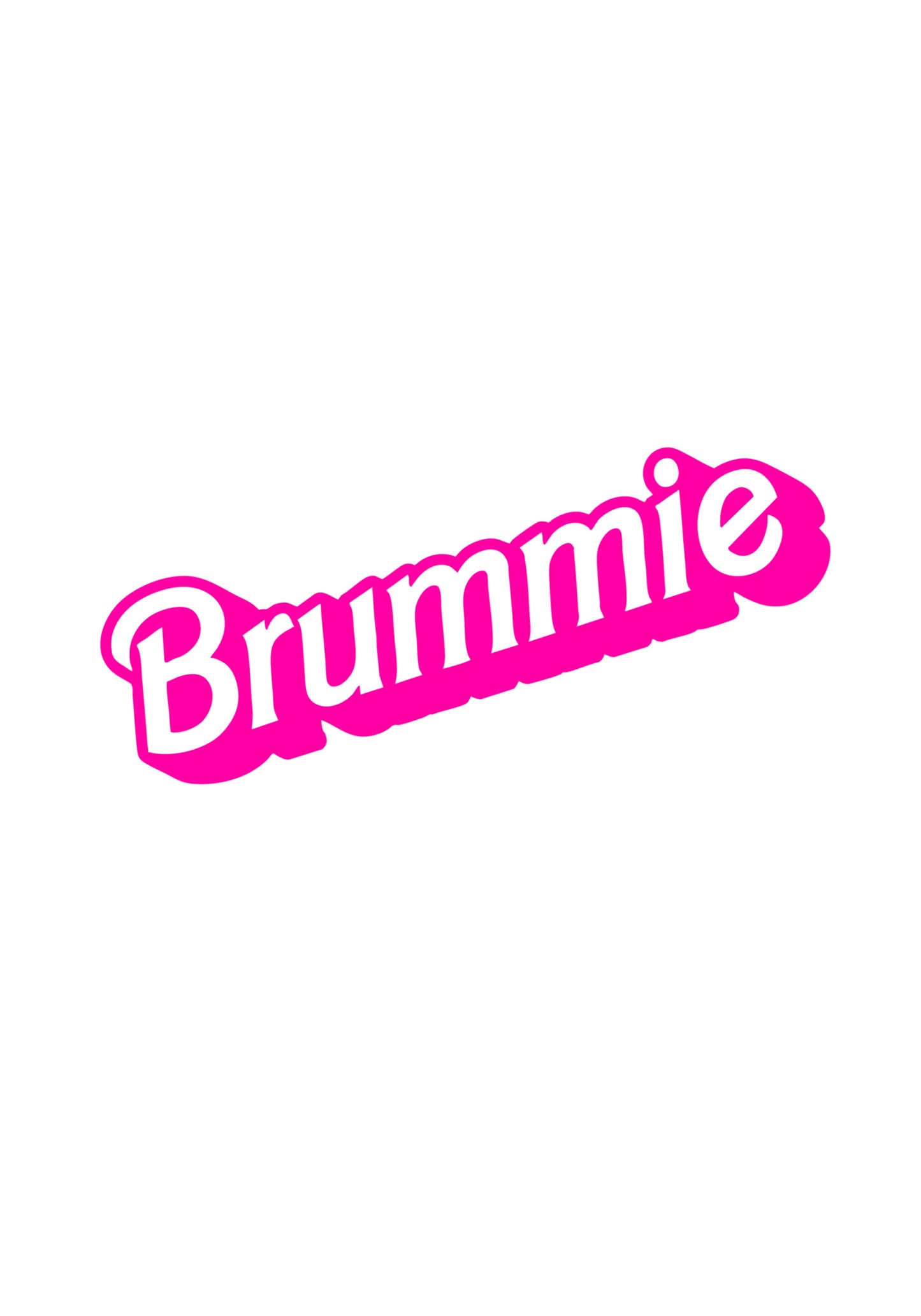 BRUMMIE unisex white t-shirt